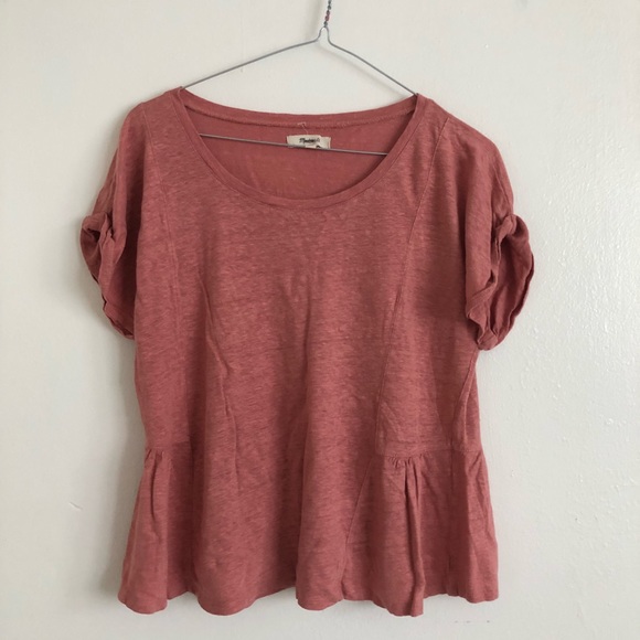 Madewell Tops - Madewell Dusty Rose Linen Top